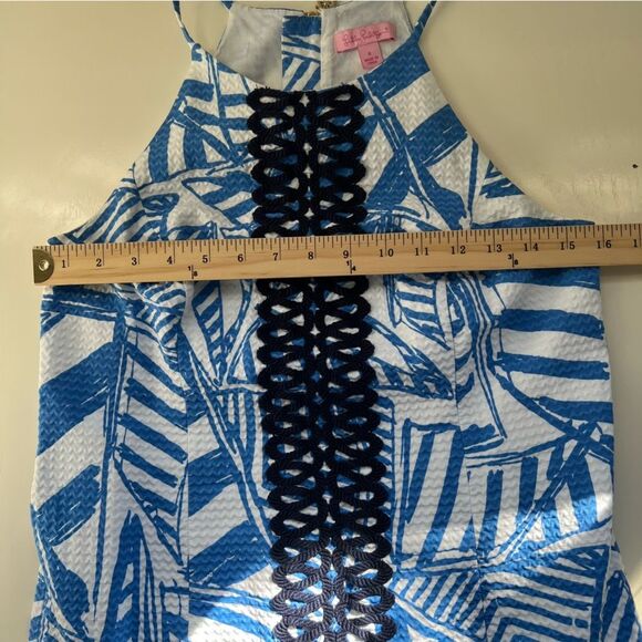 Lilly Pulitzer Dress Annabelle Shift Blue White Preppy Sailing Boats Size 6 - Picture 11 of 12